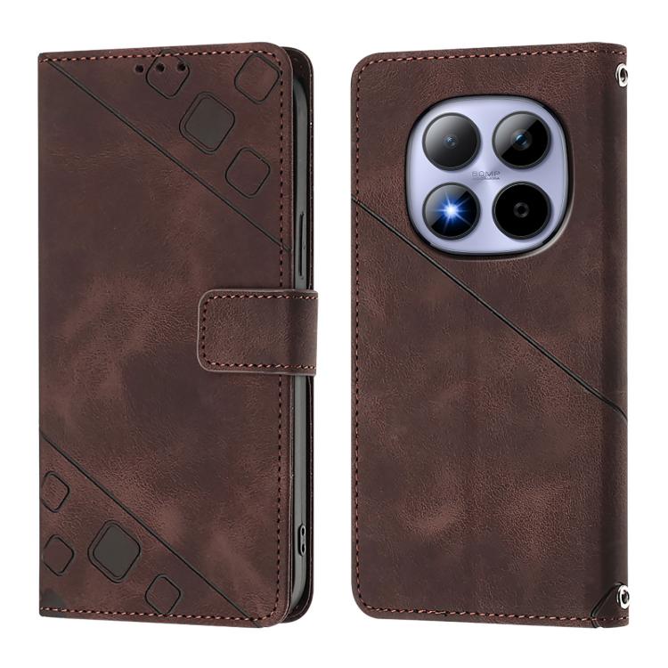 For Redmi Note 15 Pro 5G Global 163.6mm Skin-feel Embossed Leather Phone Case
