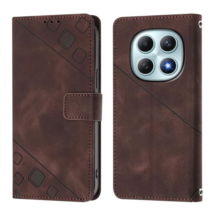 For Redmi Note 15 4G / 5G Global 164mm Skin-feel Embossed Leather Phone Case