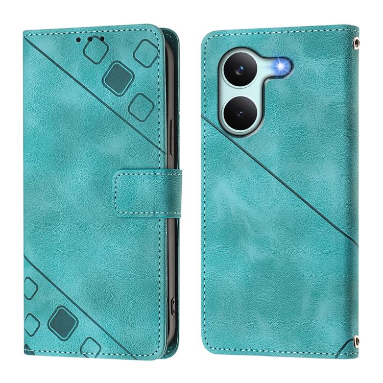 For Redmi Turbo 5 5G Global / Poco X8 Pro Skin-feel Embossed Leather Phone Case