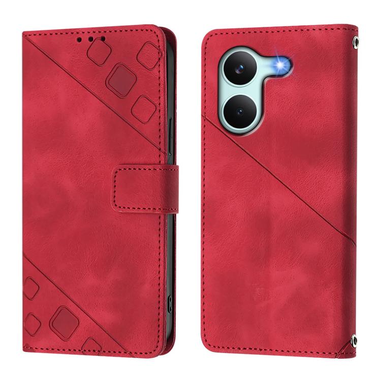 For Redmi Turbo 5 5G Global / Poco X8 Pro Skin-feel Embossed Leather Phone Case