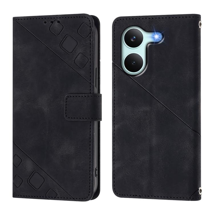For Redmi Turbo 5 5G Global / Poco X8 Pro Skin-feel Embossed Leather Phone Case