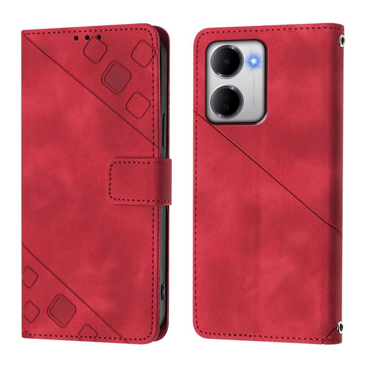 For Redmi 15a 5G Global Skin-feel Embossed Leather Phone Case