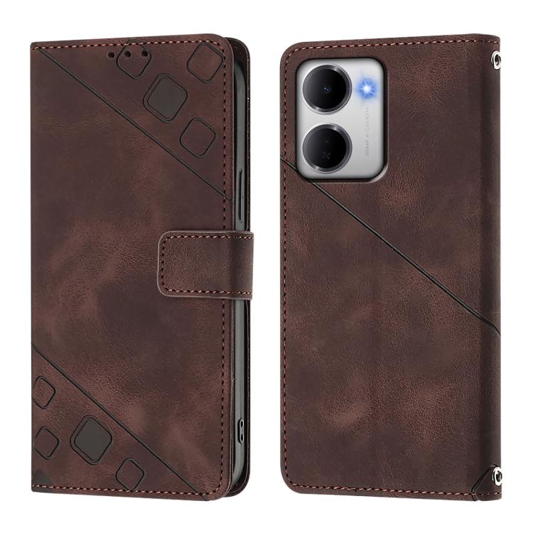 For Redmi 15a 5G Global Skin-feel Embossed Leather Phone Case