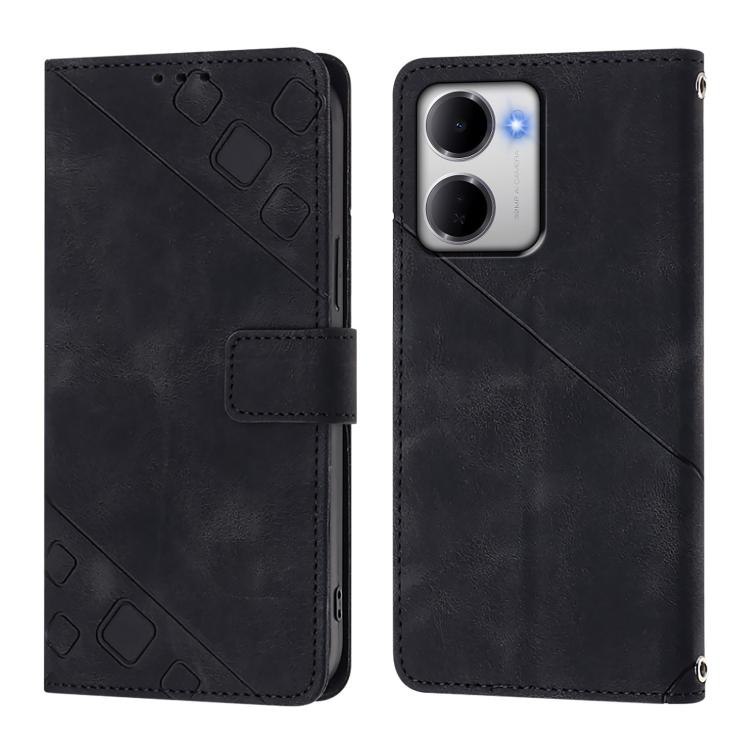 For Redmi 15a 5G Global Skin-feel Embossed Leather Phone Case