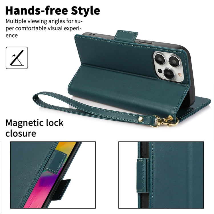 For iPhone 11 Side Buckle RFID Anti-theft Leather Phone Case