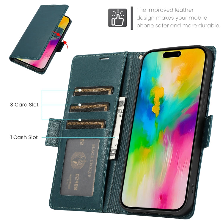 For iPhone 11 Side Buckle RFID Anti-theft Leather Phone Case