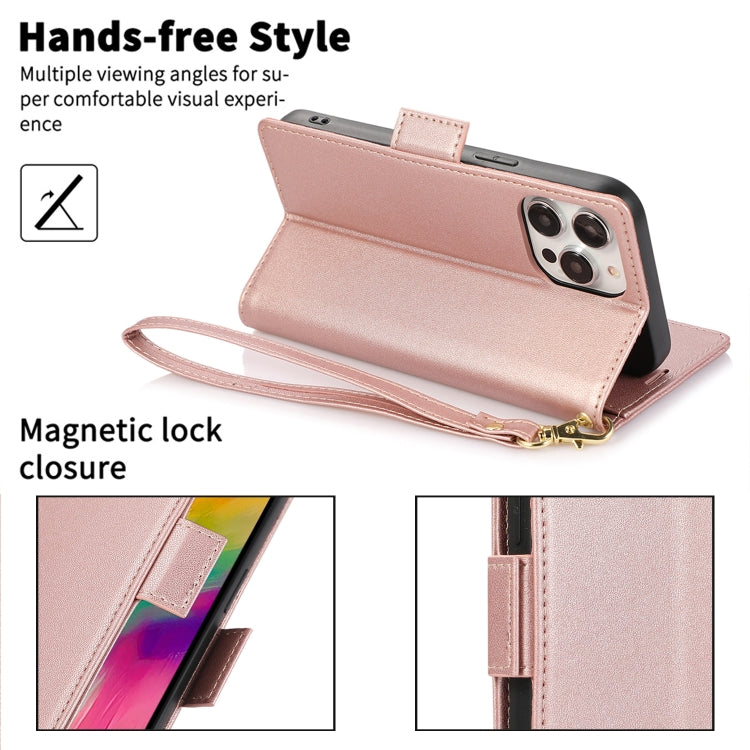 For iPhone 11 Side Buckle RFID Anti-theft Leather Phone Case