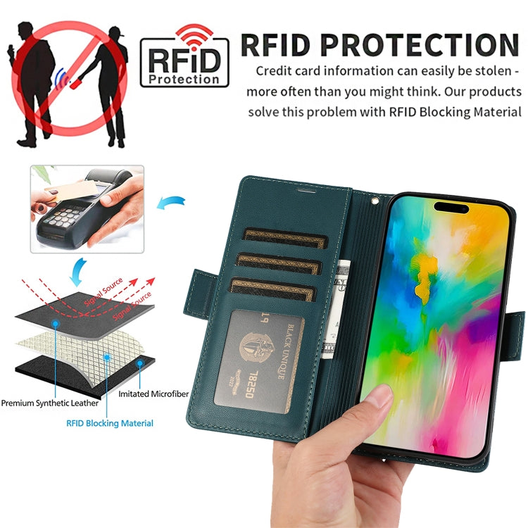 For iPhone 11 Pro Side Buckle RFID Anti-theft Leather Phone Case