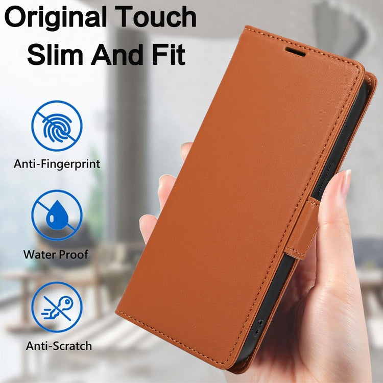 For iPhone 11 Pro Side Buckle RFID Anti-theft Leather Phone Case