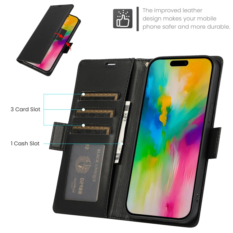 For iPhone 11 Pro Max Side Buckle RFID Anti-theft Leather Phone Case
