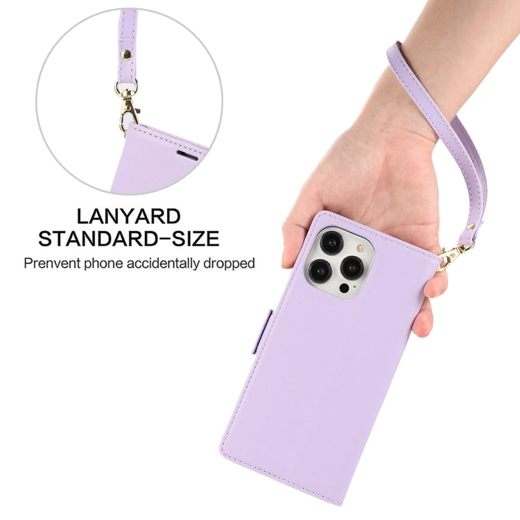 For iPhone 11 Pro Max Side Buckle RFID Anti-theft Leather Phone Case