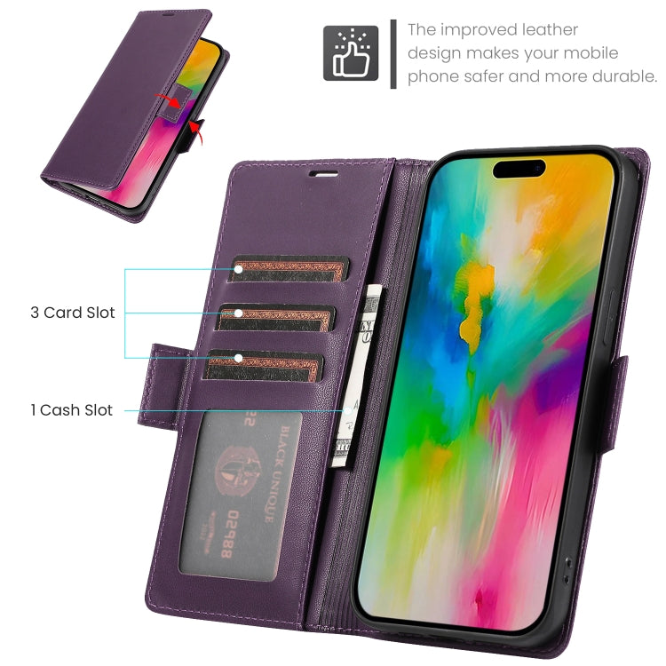 For iPhone 11 Pro Max Side Buckle RFID Anti-theft Leather Phone Case