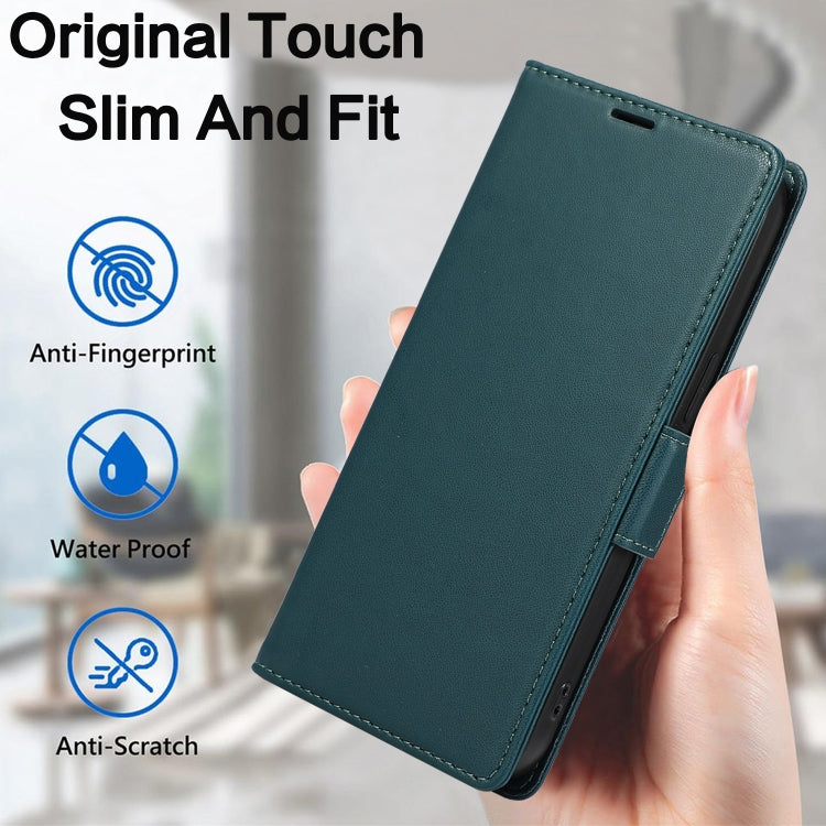 For iPhone 12 Pro Max Side Buckle RFID Anti-theft Leather Phone Case