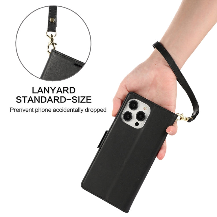 For iPhone 15 Plus Side Buckle RFID Anti-theft Leather Phone Case