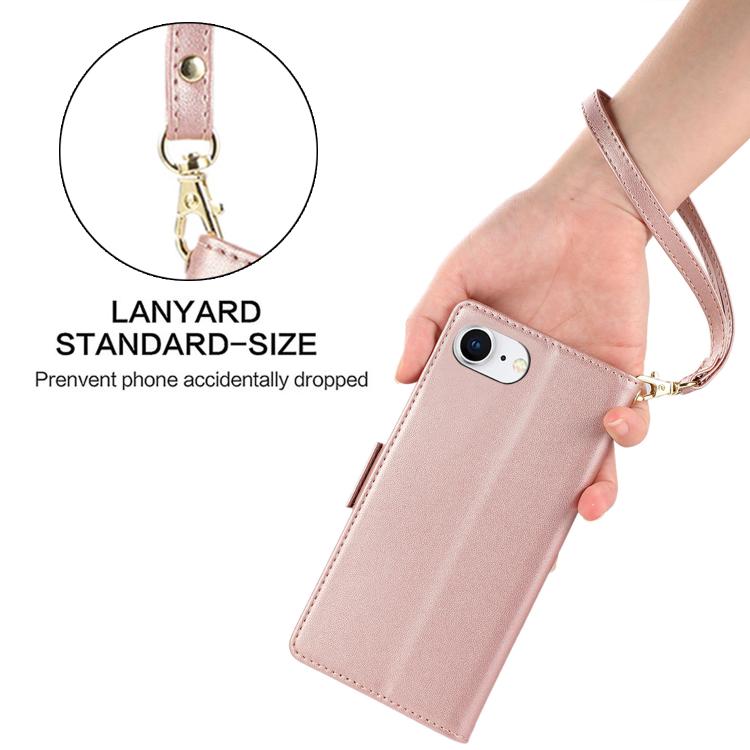 For iPhone 17e / 16e Side Buckle RFID Anti-theft Leather Phone Case