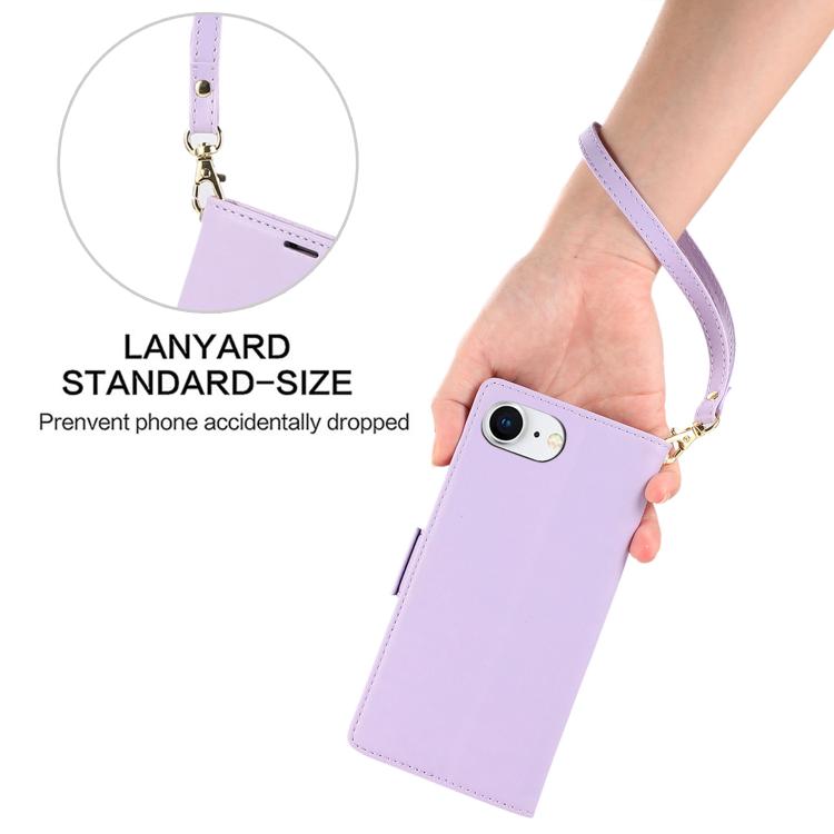 For iPhone 17e / 16e Side Buckle RFID Anti-theft Leather Phone Case