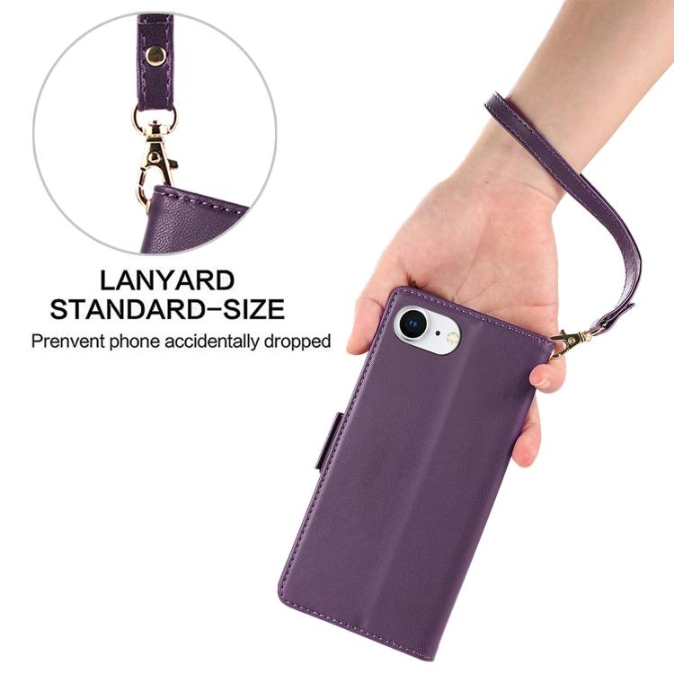 For iPhone 17e / 16e Side Buckle RFID Anti-theft Leather Phone Case