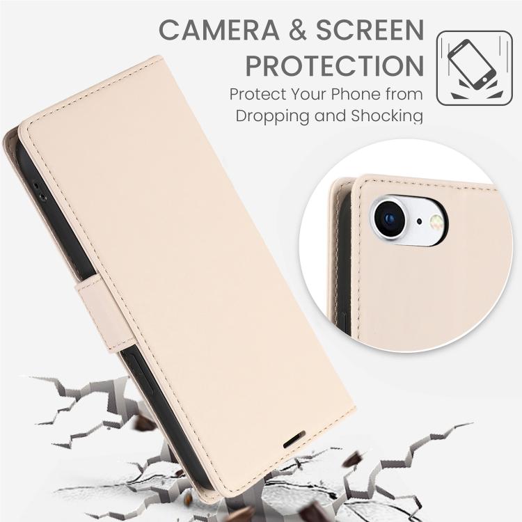 For iPhone 17e / 16e Side Buckle RFID Anti-theft Leather Phone Case