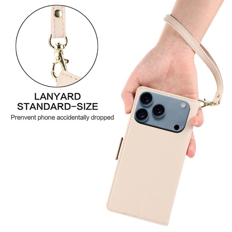 For iPhone 17 Pro Max Side Buckle RFID Anti-theft Leather Phone Case