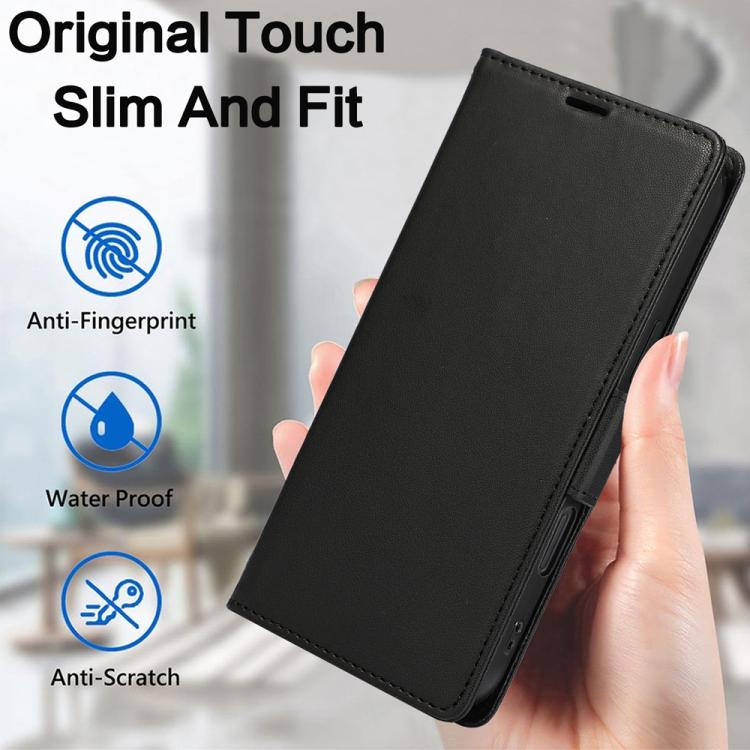 For iPhone 17 Side Buckle RFID Anti-theft Leather Phone Case