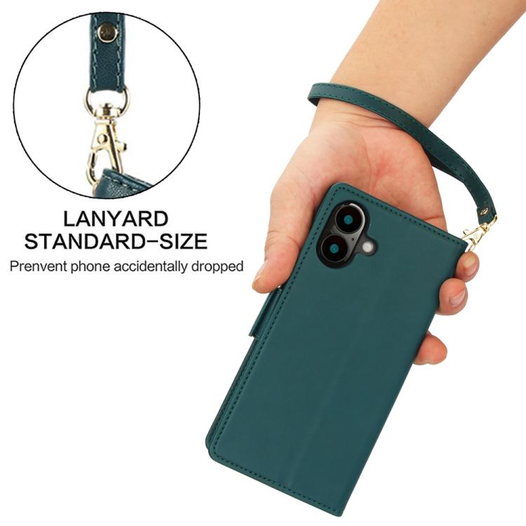 For iPhone 17 Side Buckle RFID Anti-theft Leather Phone Case