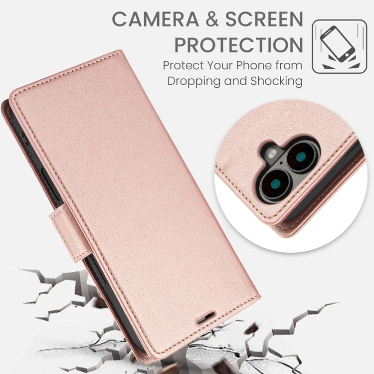 For iPhone 17 Side Buckle RFID Anti-theft Leather Phone Case