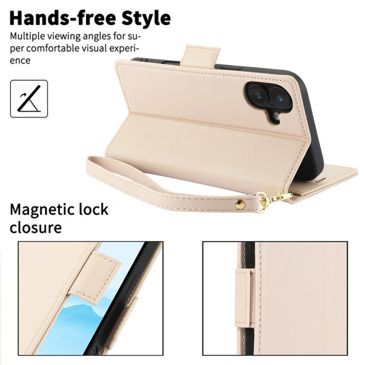 For iPhone 17 Side Buckle RFID Anti-theft Leather Phone Case