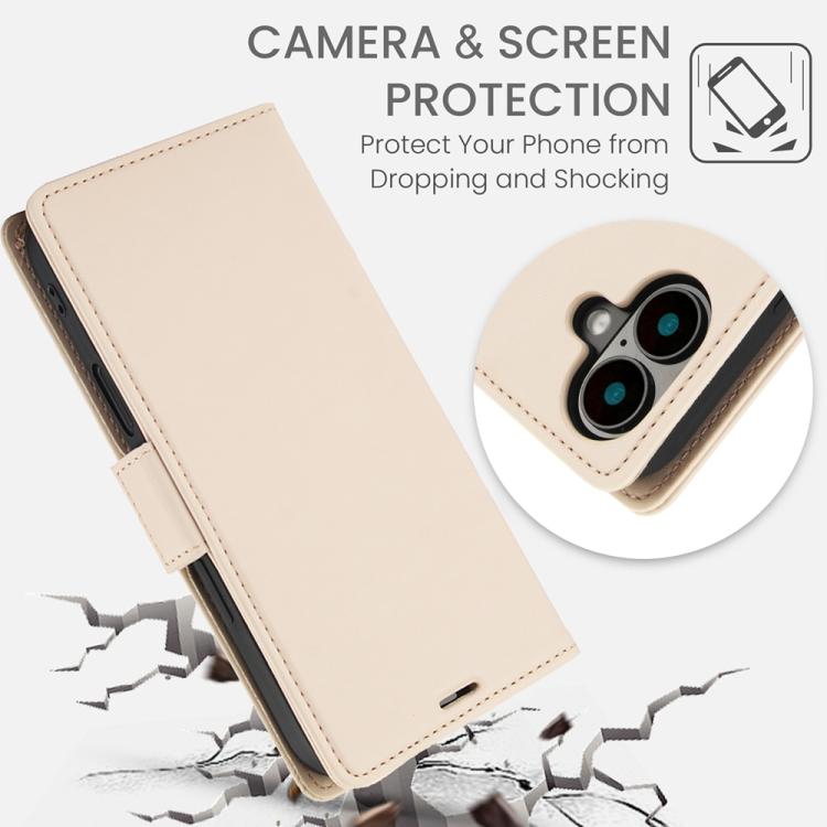 For iPhone 17 Side Buckle RFID Anti-theft Leather Phone Case