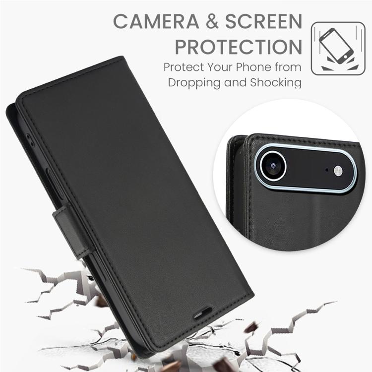 For iPhone Air Side Buckle RFID Anti-theft Leather Phone Case