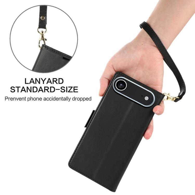 For iPhone Air Side Buckle RFID Anti-theft Leather Phone Case