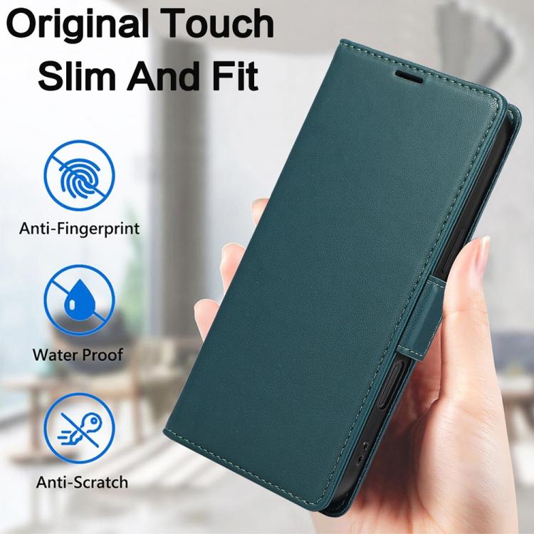 For iPhone Air Side Buckle RFID Anti-theft Leather Phone Case