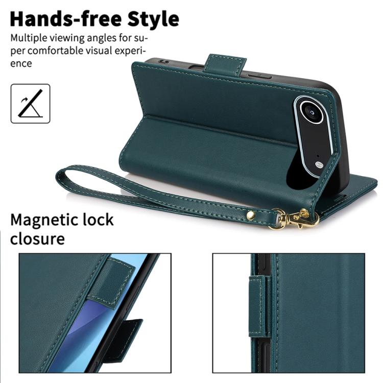 For iPhone Air Side Buckle RFID Anti-theft Leather Phone Case