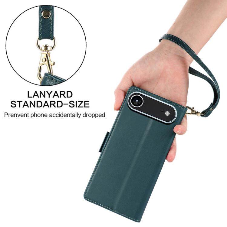 For iPhone Air Side Buckle RFID Anti-theft Leather Phone Case