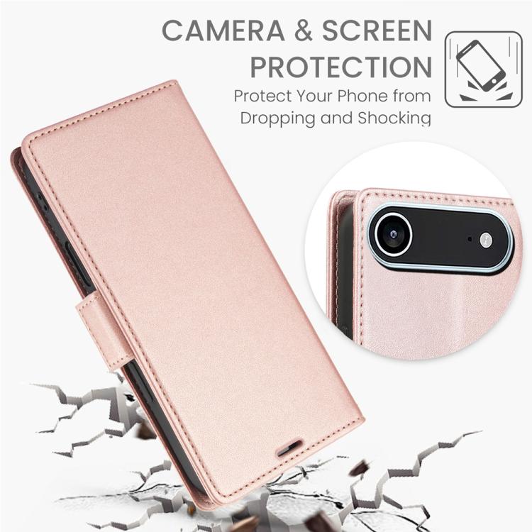 For iPhone Air Side Buckle RFID Anti-theft Leather Phone Case