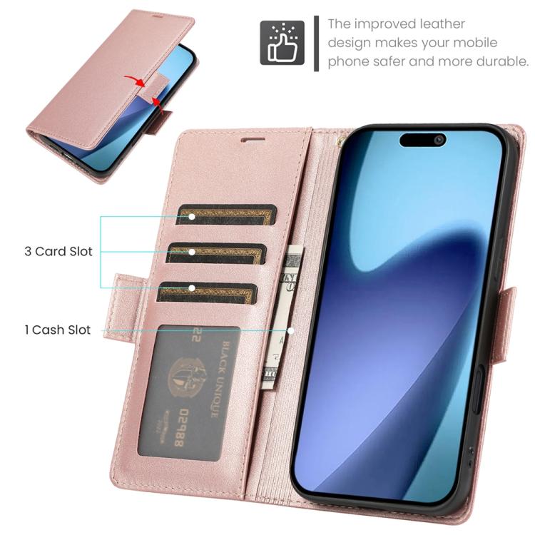 For iPhone Air Side Buckle RFID Anti-theft Leather Phone Case