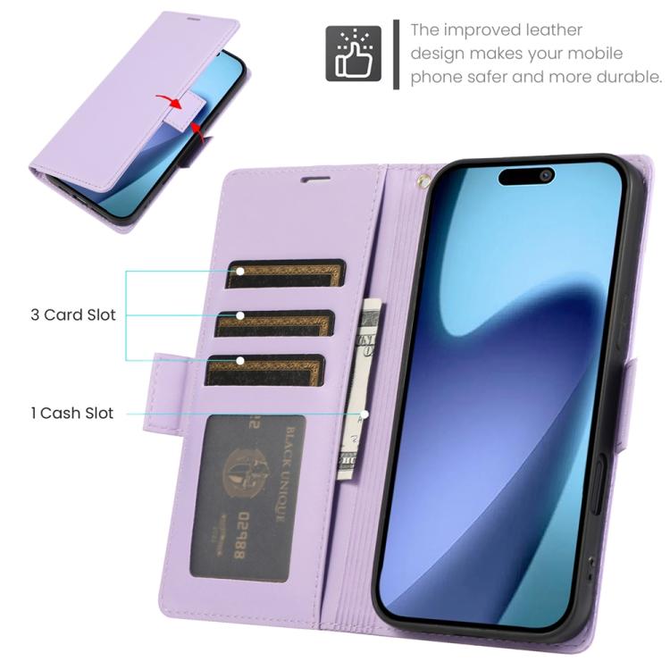 For iPhone Air Side Buckle RFID Anti-theft Leather Phone Case