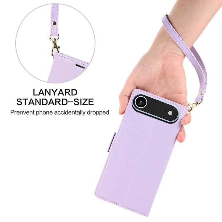 For iPhone Air Side Buckle RFID Anti-theft Leather Phone Case