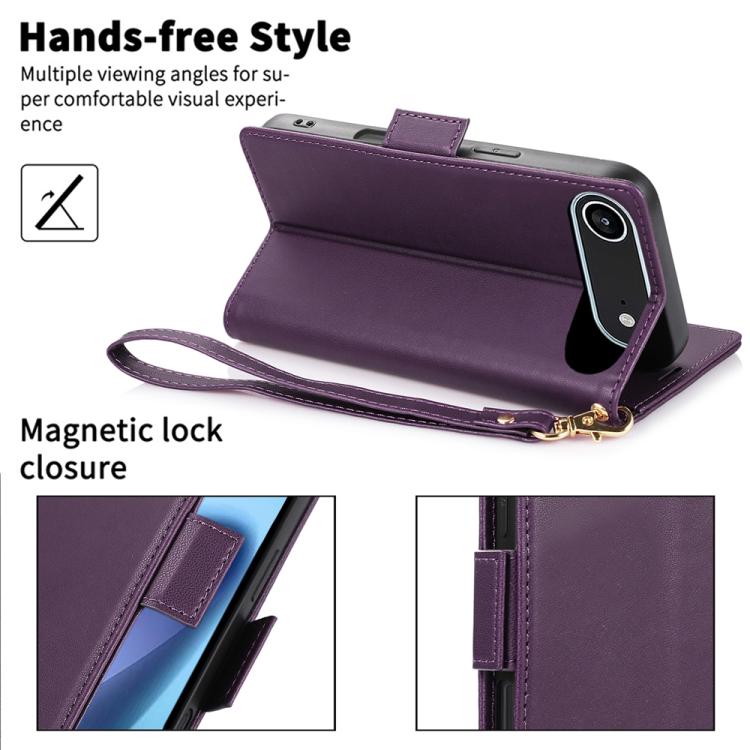 For iPhone Air Side Buckle RFID Anti-theft Leather Phone Case
