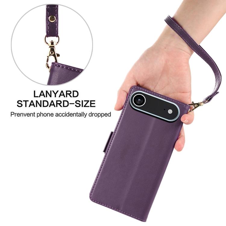 For iPhone Air Side Buckle RFID Anti-theft Leather Phone Case
