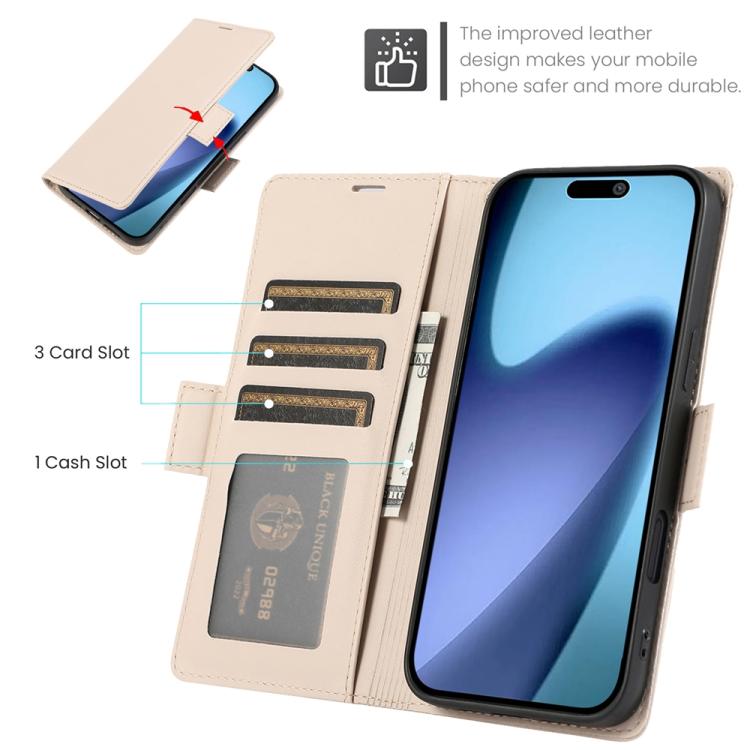 For iPhone Air Side Buckle RFID Anti-theft Leather Phone Case