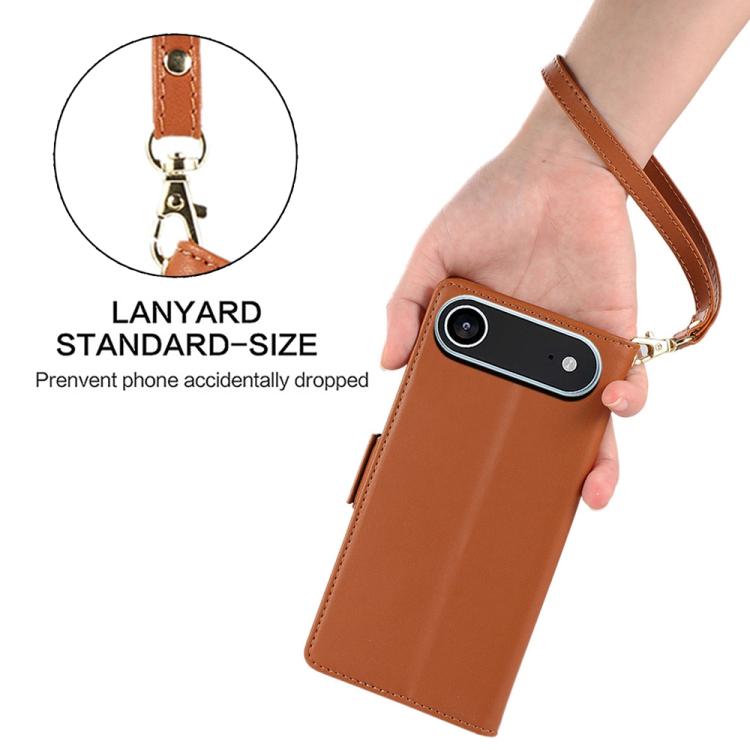 For iPhone Air Side Buckle RFID Anti-theft Leather Phone Case
