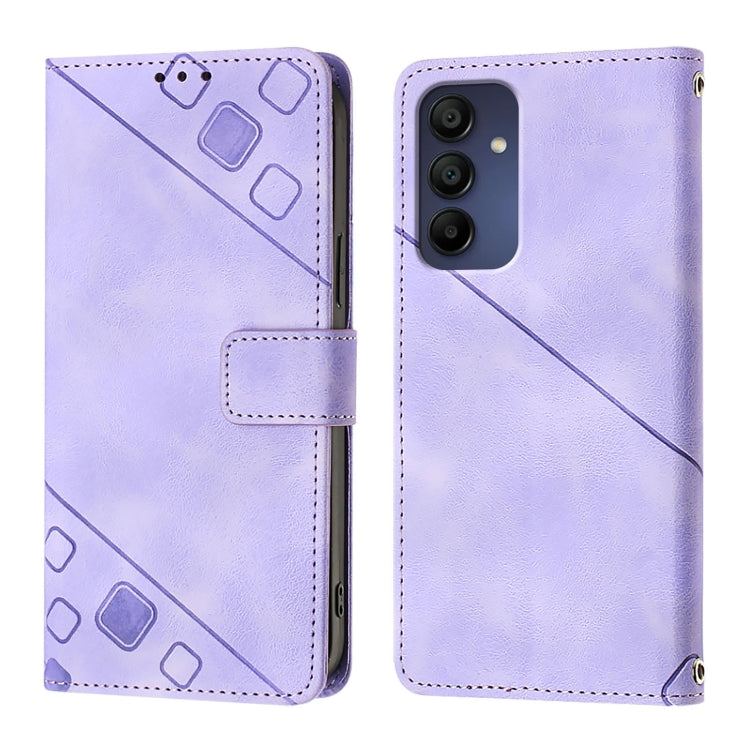 For Samsung Galaxy A16 5G Skin-feel Embossed Leather Phone Case