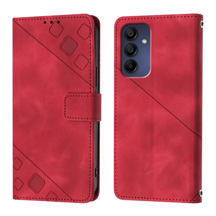 For Samsung Galaxy A16 5G Skin-feel Embossed Leather Phone Case