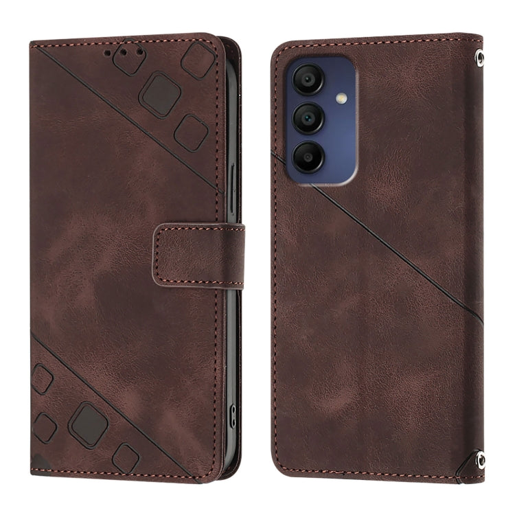 For Samsung Galaxy A16 5G Skin-feel Embossed Leather Phone Case