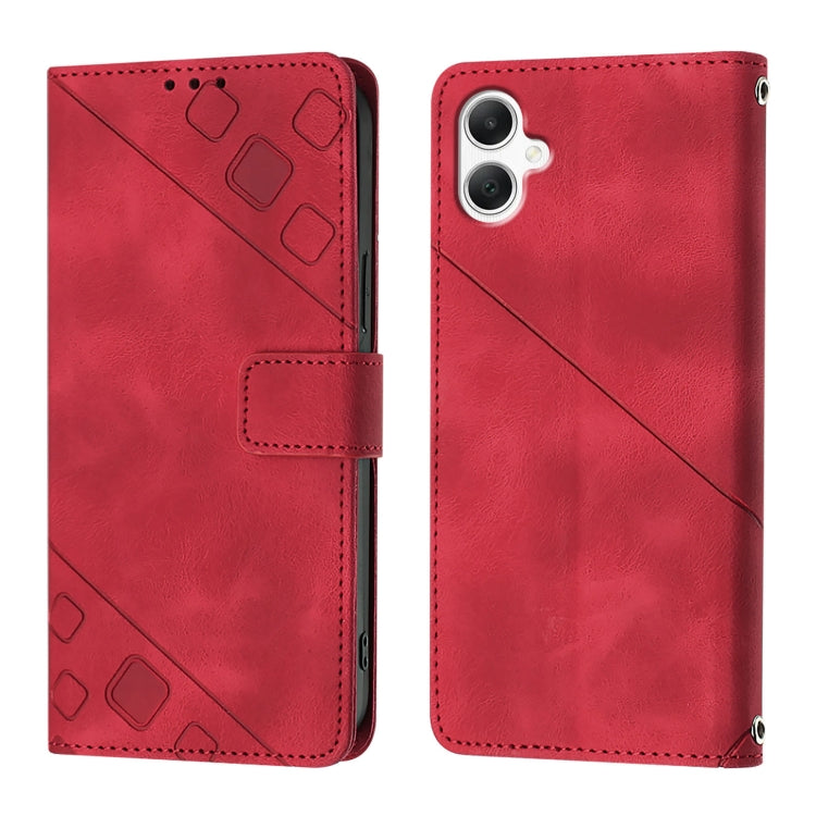 For Samsung Galaxy A06 4G Skin-feel Embossed Leather Phone Case