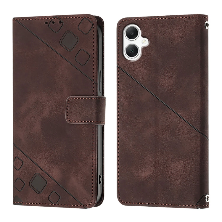 For Samsung Galaxy A06 4G Skin-feel Embossed Leather Phone Case