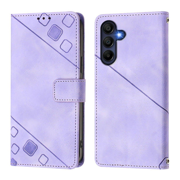 For Samsung Galaxy A16 4G Skin-feel Embossed Leather Phone Case