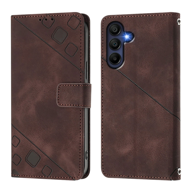 For Samsung Galaxy A16 4G Skin-feel Embossed Leather Phone Case