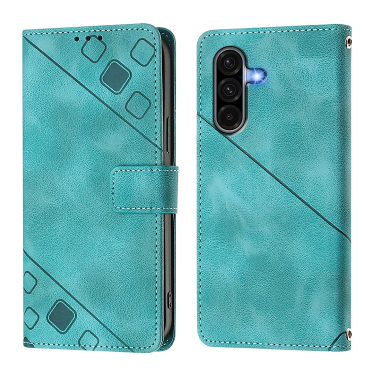 For Samsung Galaxy A56 5G Skin-feel Embossed Leather Phone Case