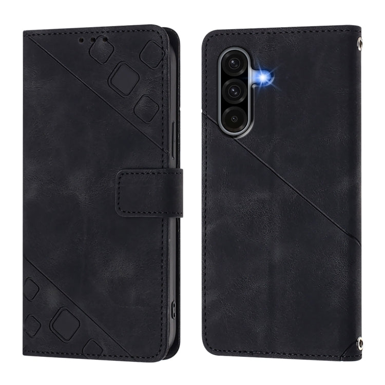 For Samsung Galaxy A56 5G Skin-feel Embossed Leather Phone Case